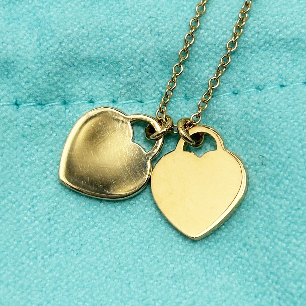 ティファニー ダブルハート 18金ダブルハートタグペンダント