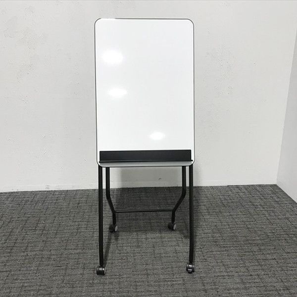 ホワイトボード 脚付 片面式 縦型 アスプルンド スタッキングホワイトボード ブラック