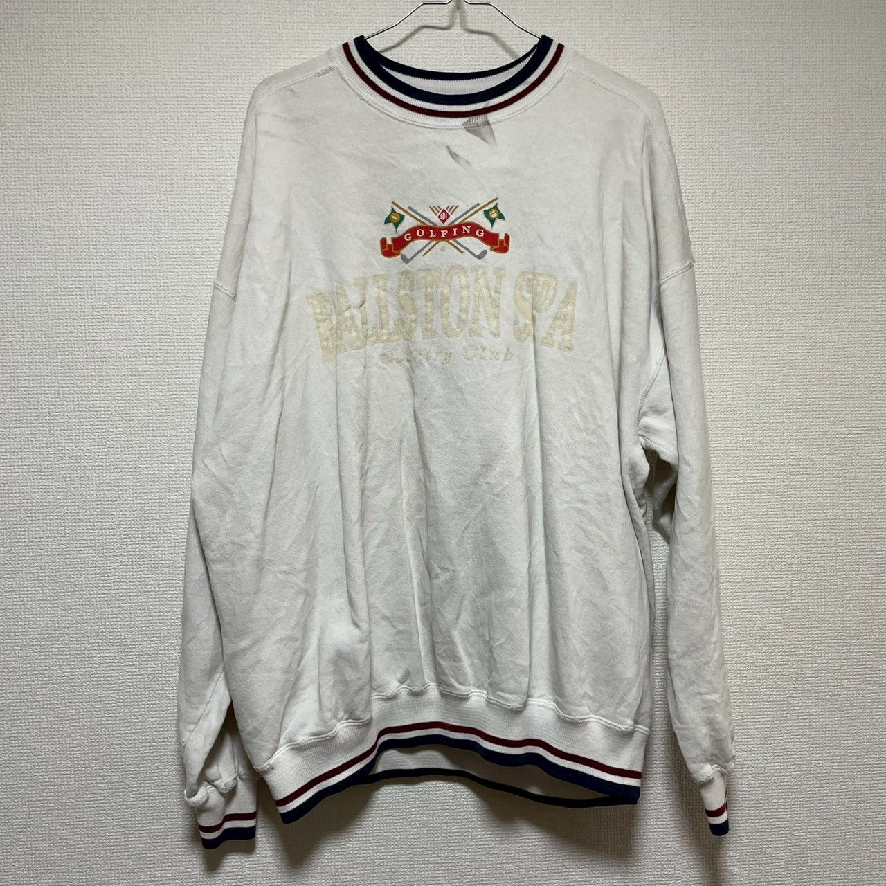 S.D.I USA製 トレーナー 長袖 XL ホワイト ビッグプリント