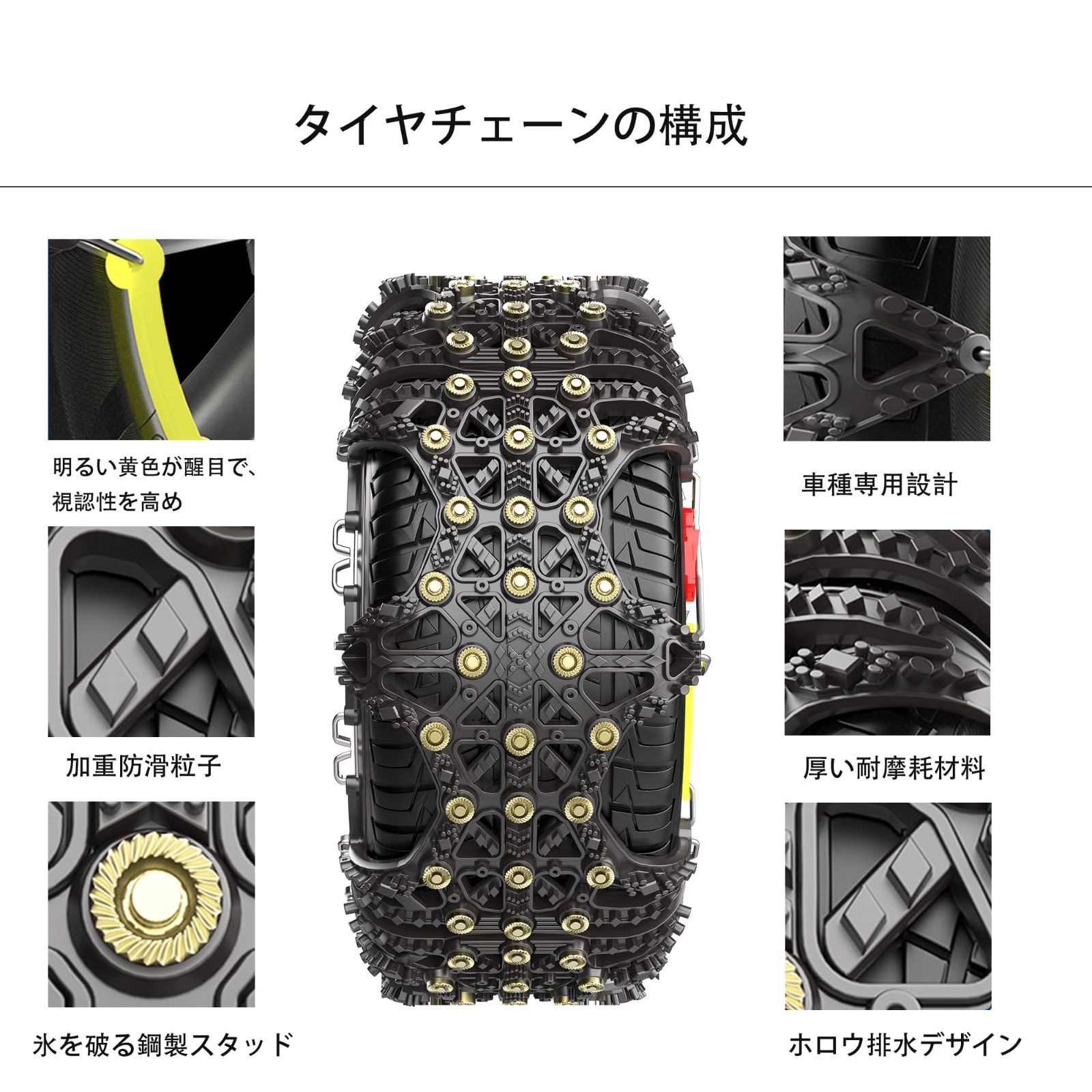 タイヤチェーン 非金属 軽自動車用 非金属チェーン中古美品 175/65R14 165/
