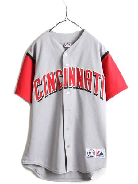 MLB オフィシャル Majestic レッズ ベースボール シャツ M
