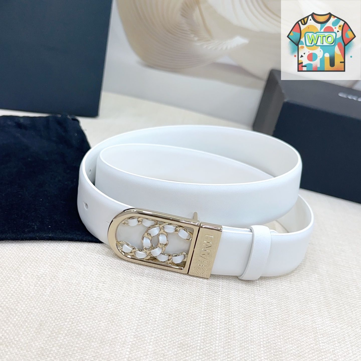 今日特価】Chanel ダブルフェイスレザーベルト-3 - メルカリ