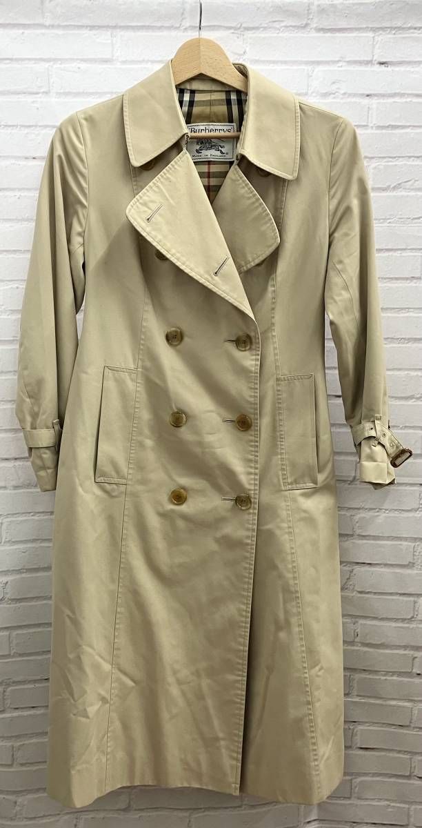 【中古品】BURBERRY　トレンチコート　シミ有り Burberrys / バーバリーズ / 一枚袖英国製古着 / シミあり / トレンチ