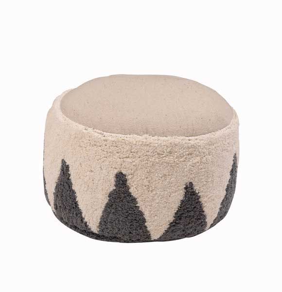 発泡ビーズのビッグクッションスツール ラウンド 約φ50×H36cm No.001 グレー TALLINNNEXPO_COM