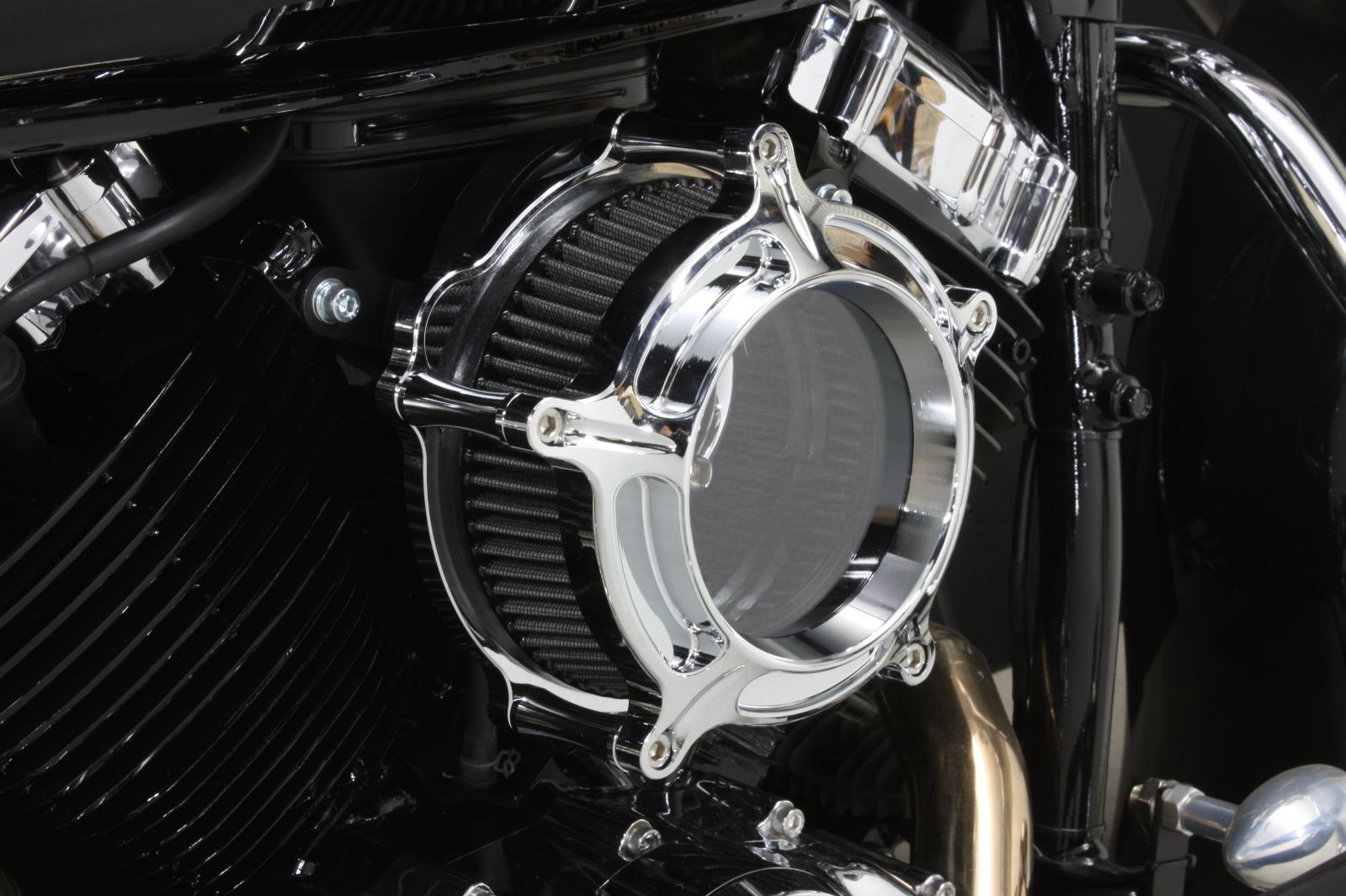 ドラッグスター400 ハイクオリティー エアクリーナー【タイプF】メッキ