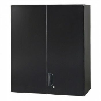 豊國工業 壁面収納庫深型両開きH1050 上置 ブラック HOS-HRUX-B CN-10色 ブラック
