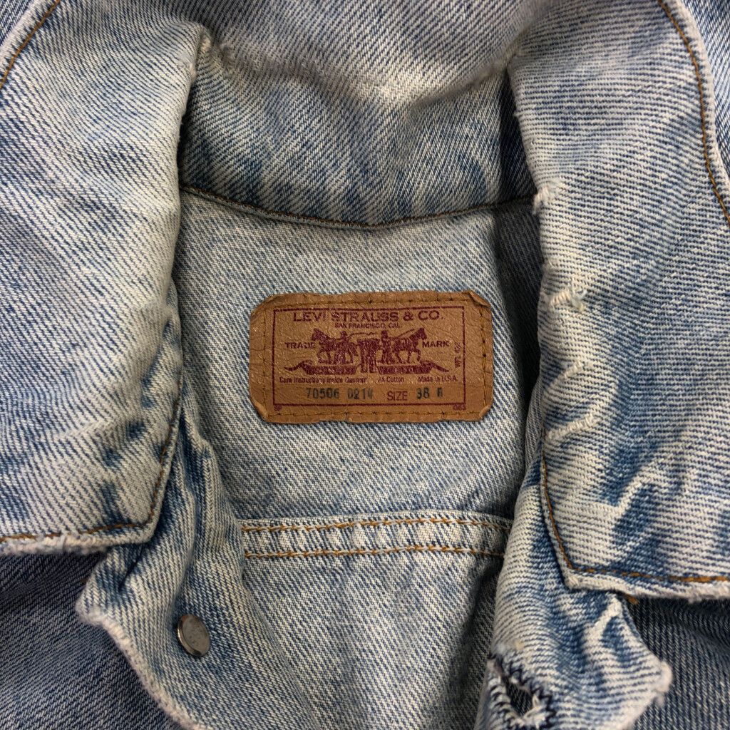 90年代 USA製 Levi's リーバイス 70506-0214 デニムジャケット ライト