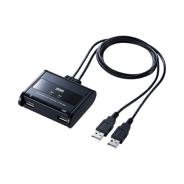(まとめ）サンワサプライキーボード・マウス用パソコン切替器 (2:1) SW-KM2UU 1個