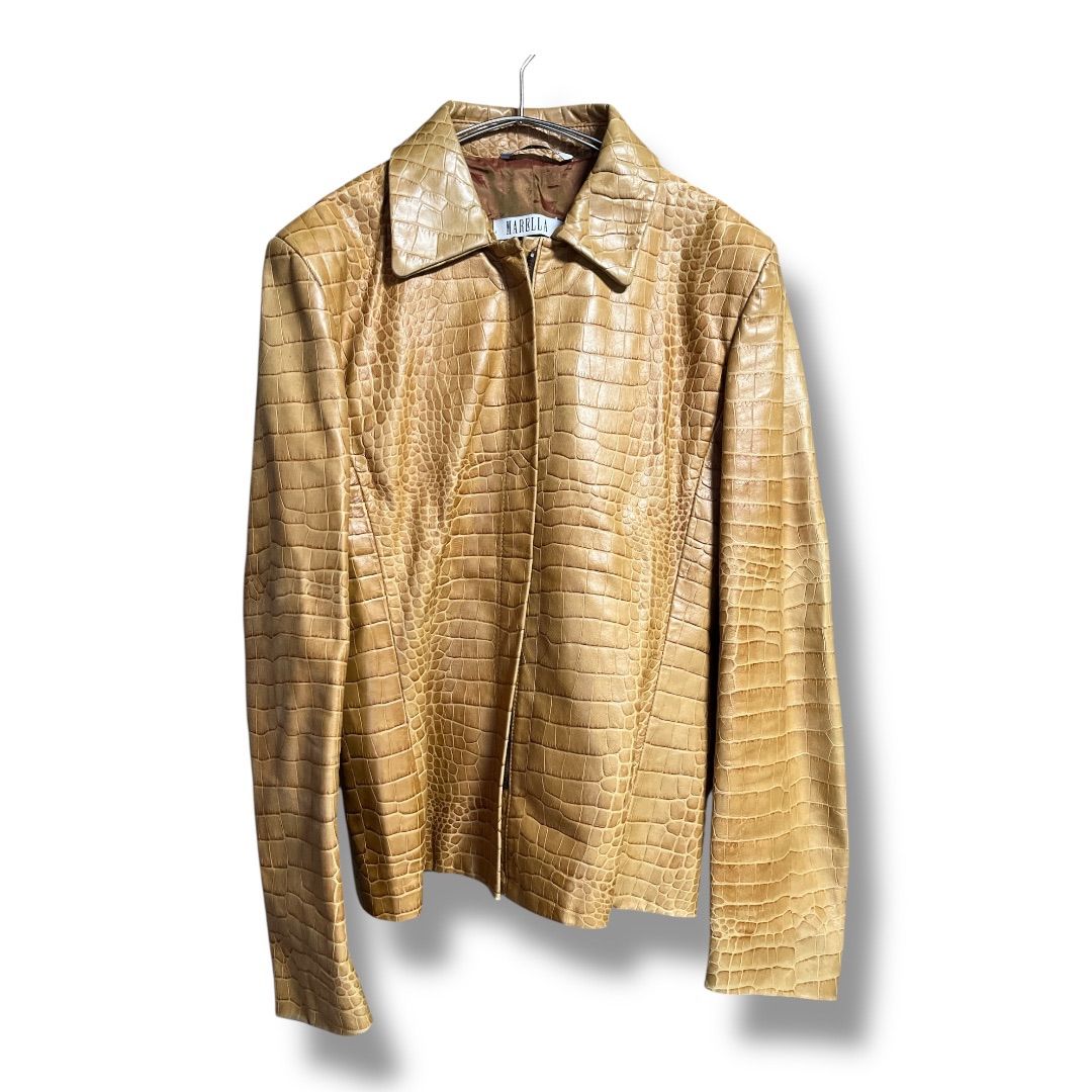 MARELLA マレーラ イタリア製 ジャケット MARELLA マレーラ レザージャケット ジップアップ イタリア製
