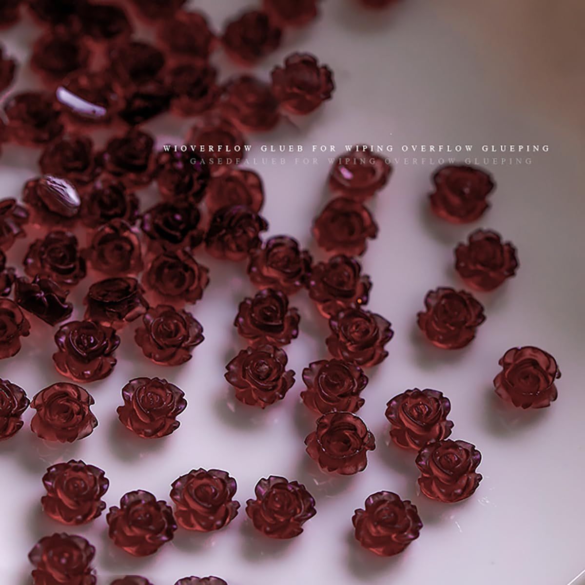 数量限定】バラ 3D 椿 立体 カメリア 大きい ローズ お花パーツ 8mm