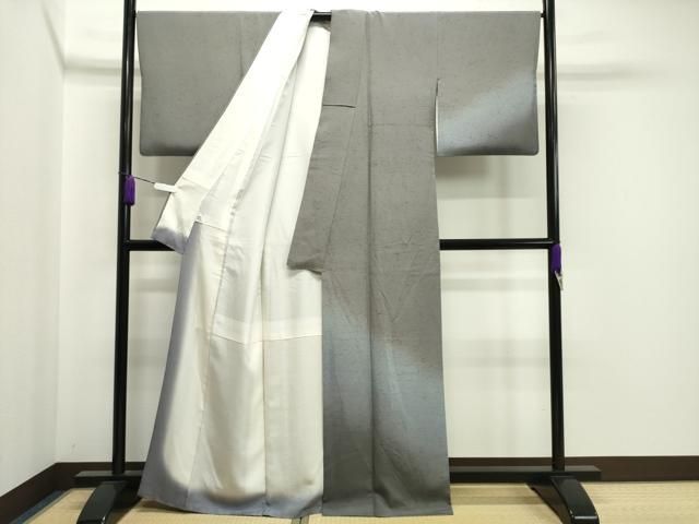 平和屋着物 訪問着 ぜんまい紬 霞文 正絹 CAAX5849gh