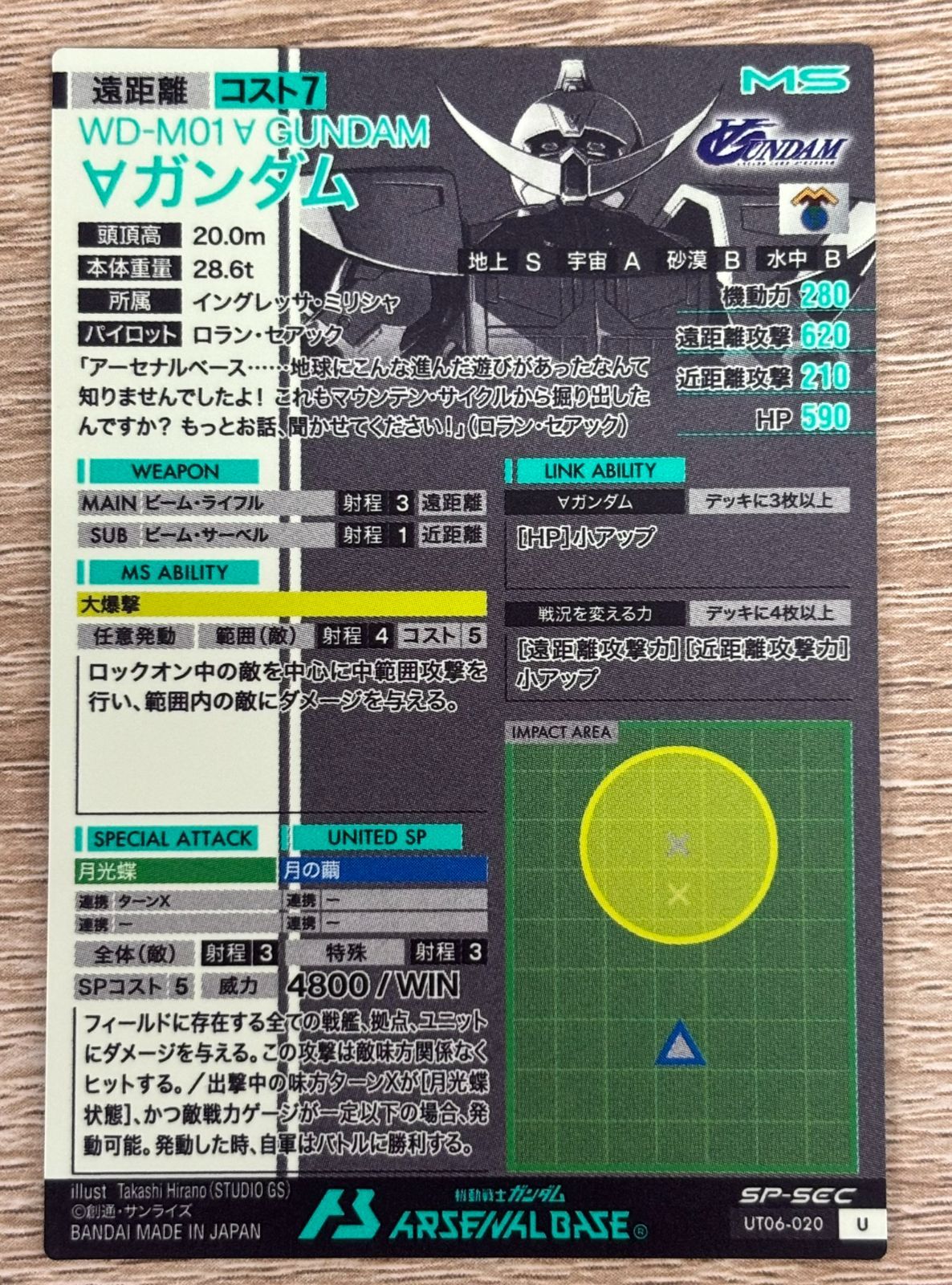 アーセナルベース　ターンエーガンダム　SP-SEC アーセナルベース ターンAガンダム ∀ ガンダム sp-sec