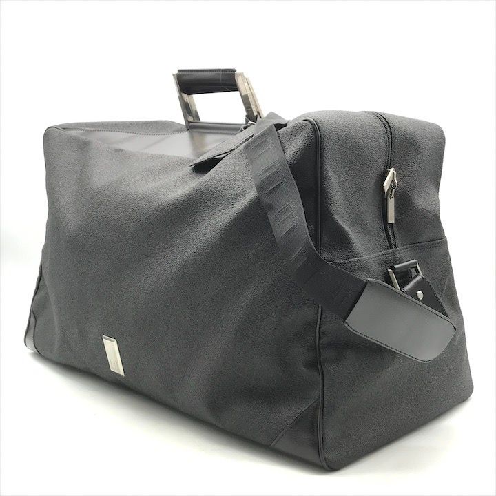 良品 Dunhill ダンヒル ロゴ金具 PVC レザー 2way ハンド