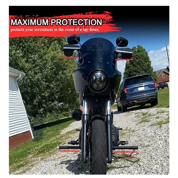 ダイナ ハイウェイペグクラッシュバー ハイウェイフットペグエンジンジガード ハーレーダイナミッドコントロールモデル2006-2017 ストリートボブFXDB IファットボブFXDFローライダーFXDL IワイドグライドFXDWG I グロスブラック