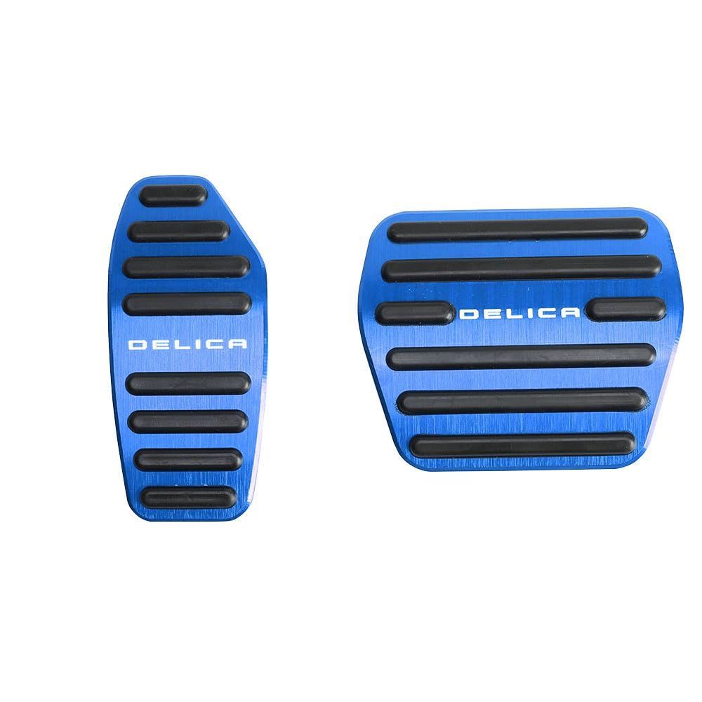 【送料無料】BOYOUS【最新型】三菱 デリカミニ B3系（2023年5月～）アルミ ペダル 工具不要 Delica mini 専用設計 ブレーキ アクセル カバー 防キズ 防汚れ 滑り止め 2点セット(ブルー)