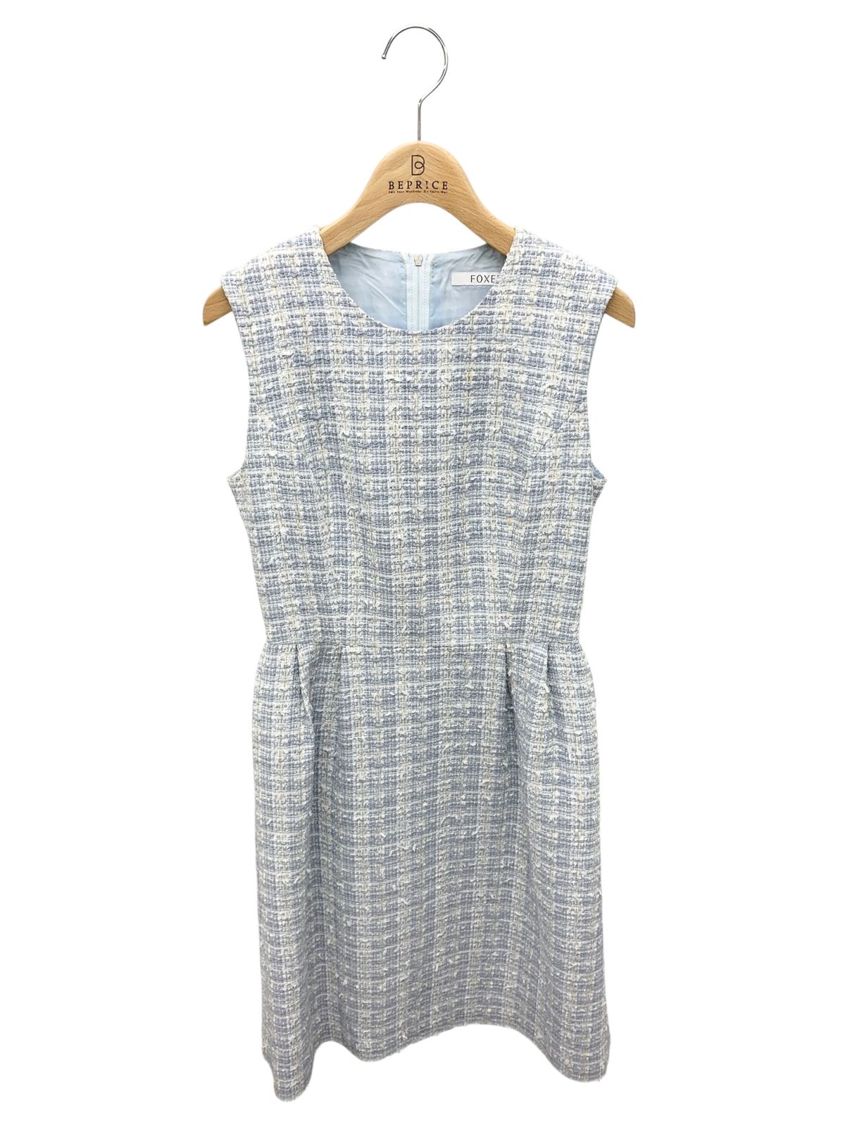 RiiiR フォクシー フォクシーブティック 40542 ワンピース 38 ブルー ツイード