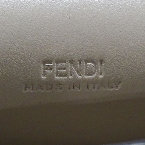 フェンディ FENDI カードケース レディース メンズ ブランド 名刺入れ レザー バイザウェイ グレージュ シルバー金具 8M0217 【中古】B