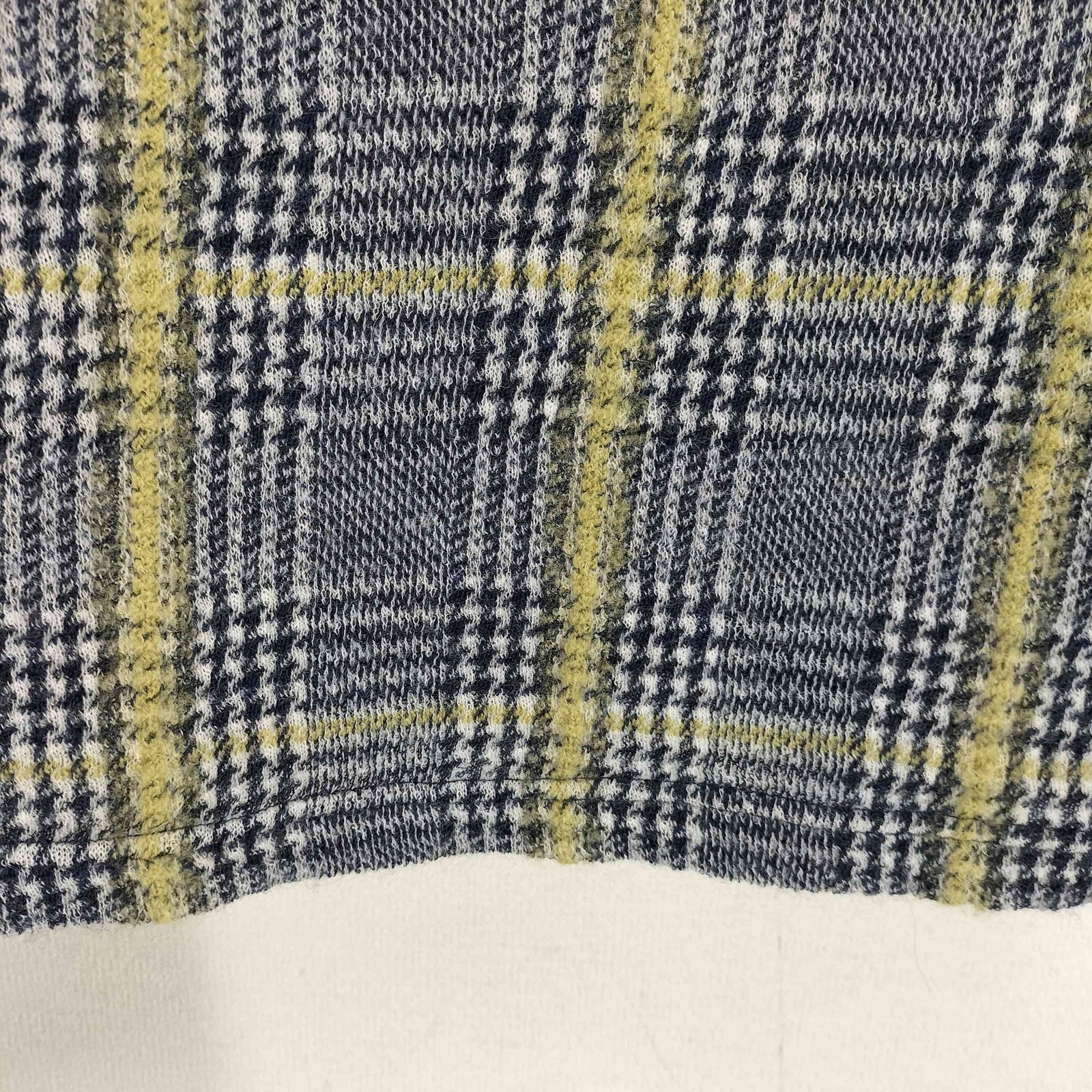 Ys(ワイズ) 14aw ウールハイネック チェックニット レディース  2 中古 古着 0305 ワイズ Ys 14aw ウールハイネック チェックニット レディース 2