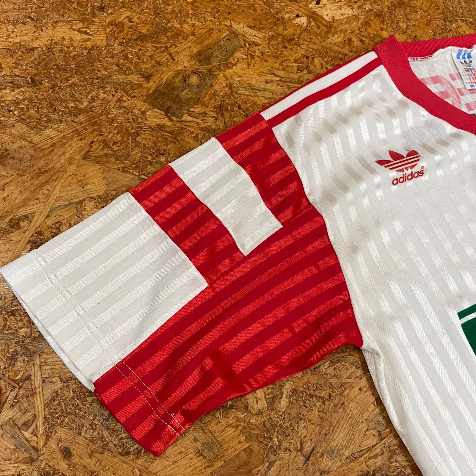 USA】アディダス adidas 80s 90s 万国旗タグ サッカーシャツ adidas - 【万国旗タグ】80s-90s adidas USA製 トレフォイルT 美