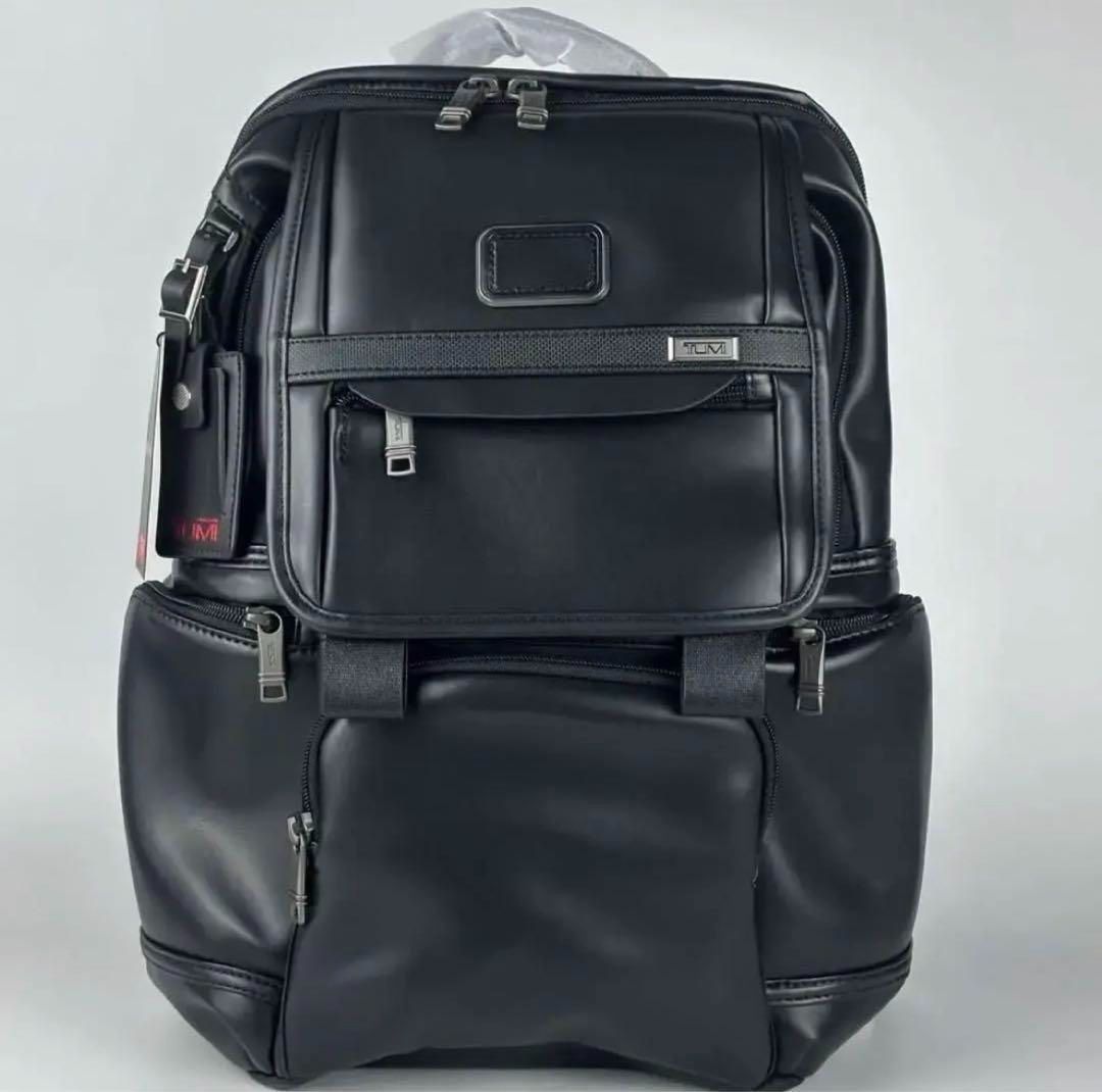 TUMI ALPHA3 ショルダーバッグ ビジネス 通勤 牛革 リュック ブラック