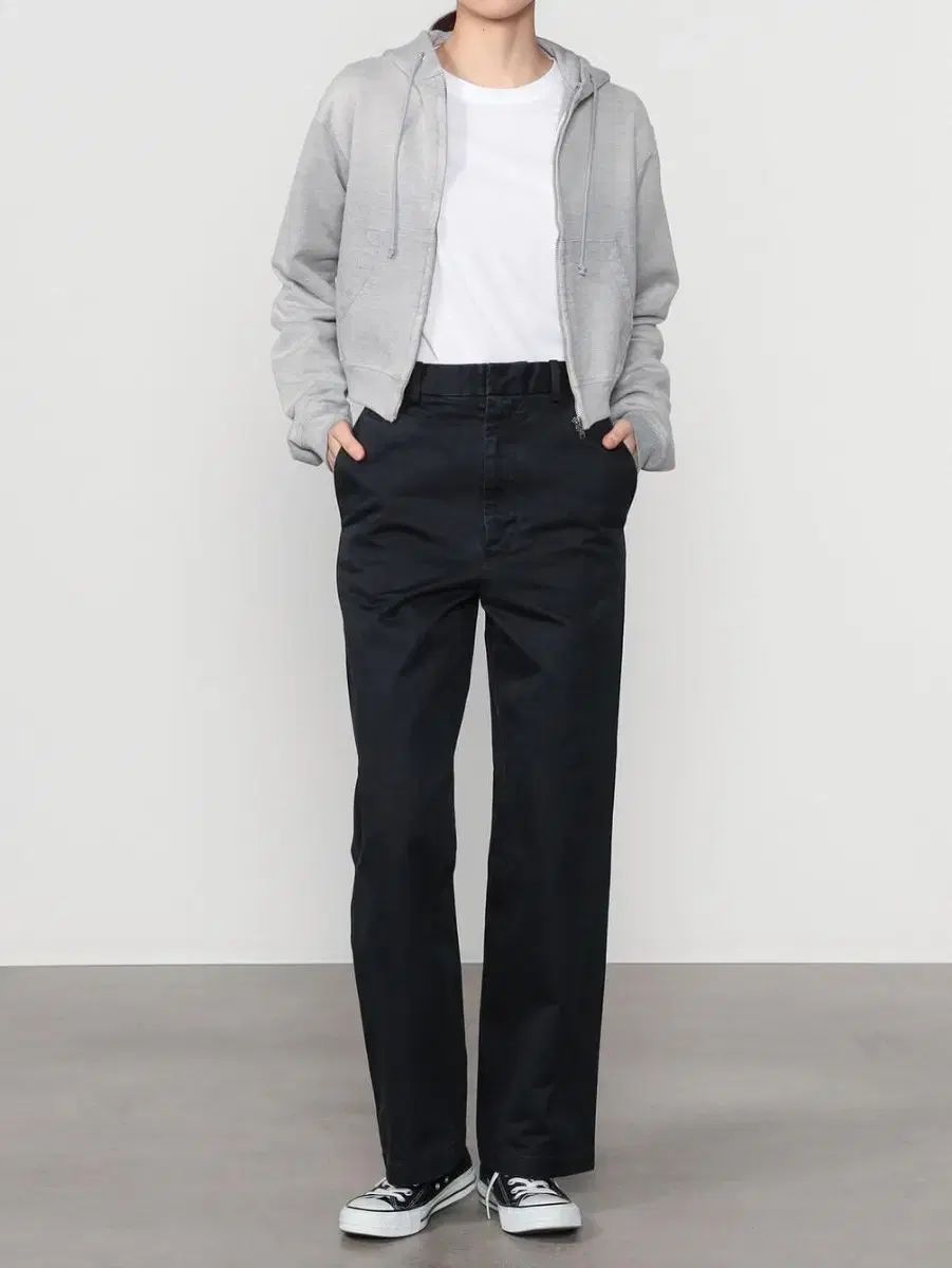  AURALEE オーラリー ダイド ナロー チノ ブラック 5 チノパン パンツ