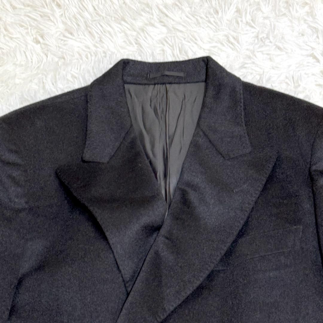 SANYO PRESTAGE マキシ丈カシミヤチェスターコート48 ブラック