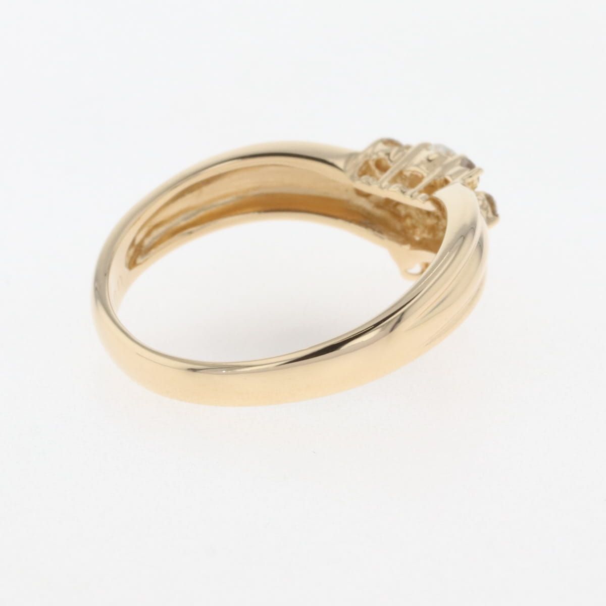 在庫一掃】 メレダイヤ デザインリング YG イエローゴールド 指輪  