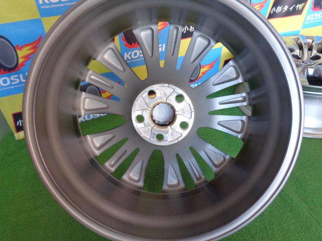 80 後期 ハリアー Zグレード 　PCD 114.3　7J　+35　トヨタ 美品バリ溝】トヨタ 80 ハリアー Zレザーパッケージ 純正 19in