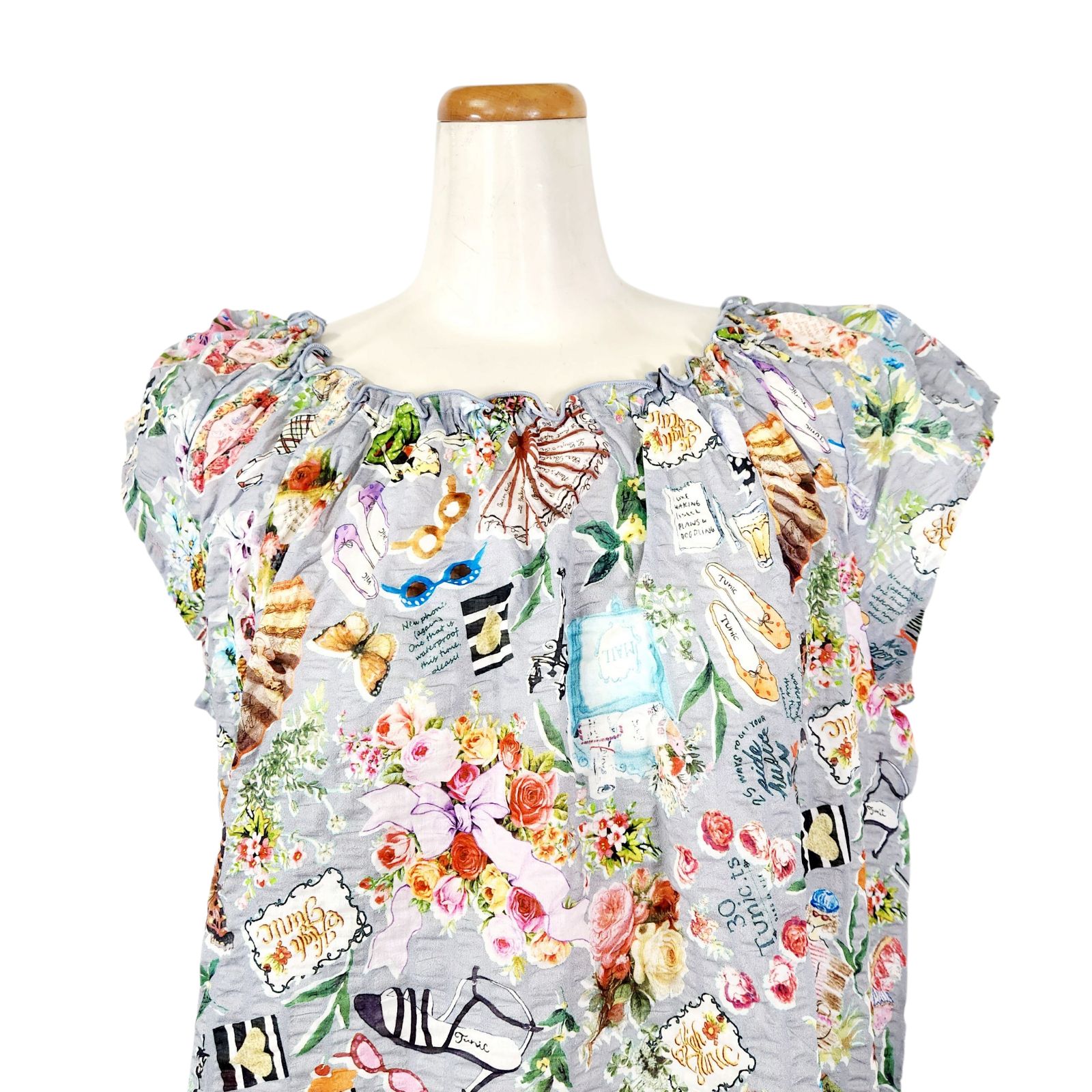 夏物入荷！！ 鴨居羊子 TUNIC フレンチシャーリング ワンピース