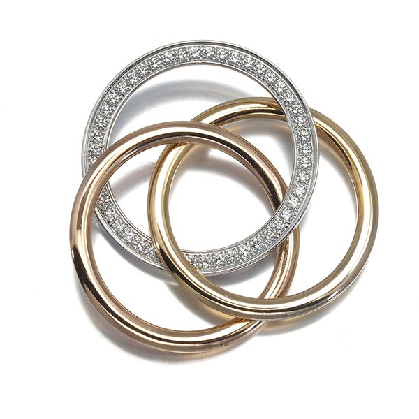 WG 三つのリング ダイヤペンダント