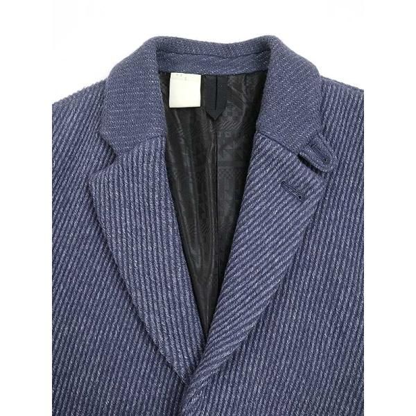 エヌハリウッド ダブルチェスターコート ネイビー N.HOOLYWOODエヌハリウッド12AWウールチェスターコートブルーサイズ:36