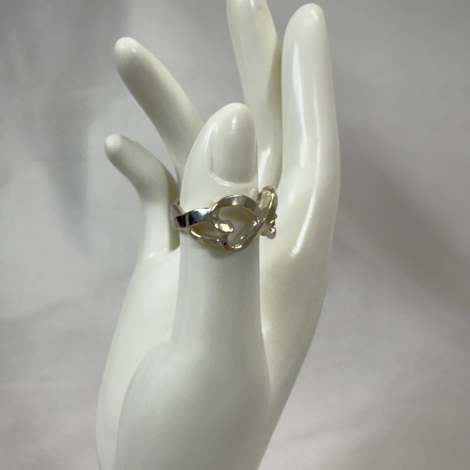 TIFFANY＆Co. ティファニー ダブル ラビング ハート リング 指輪 Ag