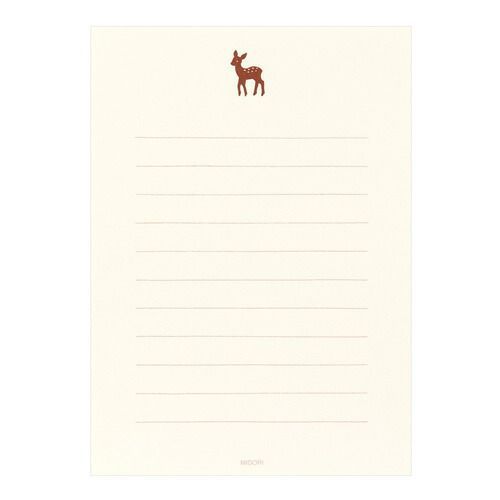 まとめ ミドリ レターセット こじか 86365