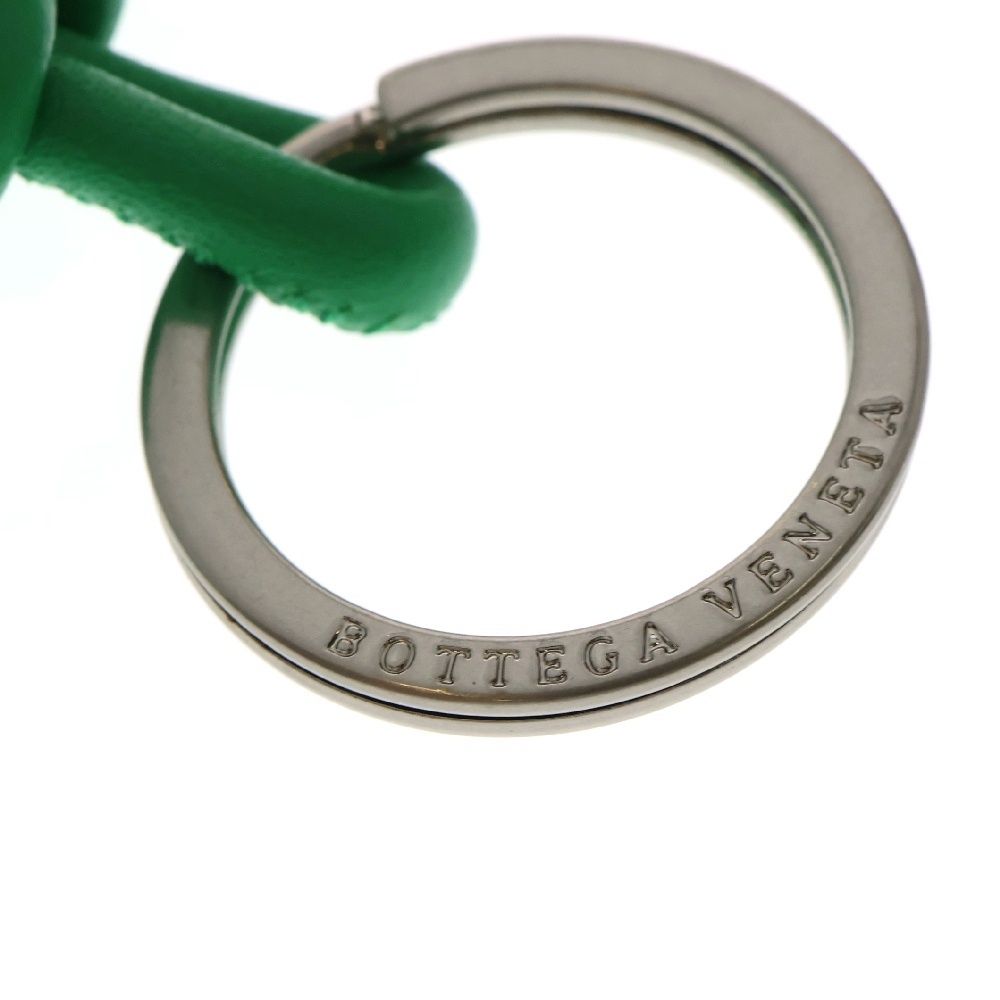 Bottega Veneta パラキートグリーン レザー キーリング BOTTEGA VENETA