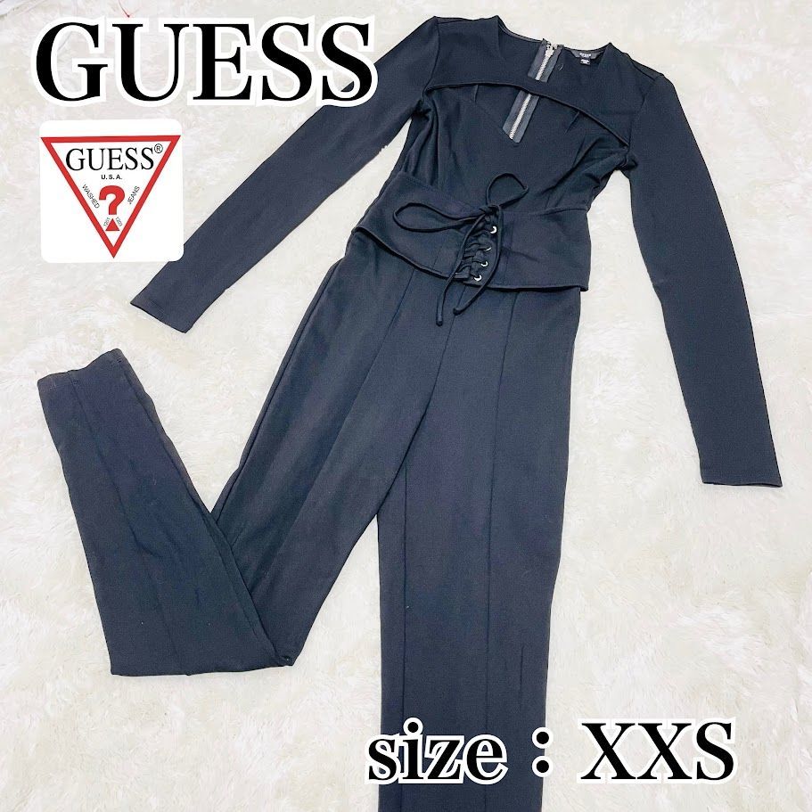 ゲス GUESS オールインワン サロペット 黒 ブラック ジャンプスーツ 
