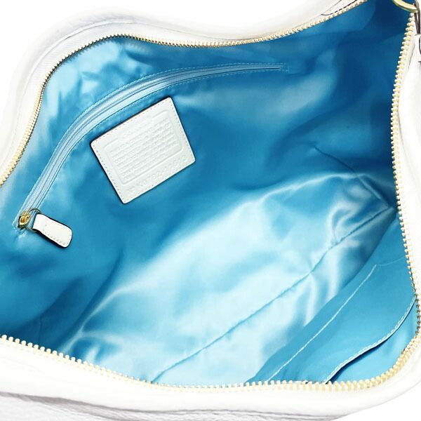 リング コーチ ワンショルダーバッグ レザー ホーボー 革 ホワイト 白 11613 COACH ターンロック ハンドバッグ セミショルダーバッグ 肩掛け 手提げ バッグ バック カバン 鞄