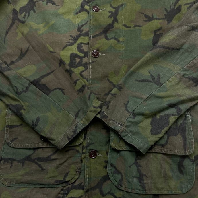 60’sビンテージ シビリアンリーフカモハンティングジャケット ミリタリー 名作 希少 60s~ シビリアンリーフ カモ ビンテージ キルティング 迷彩 ERDL