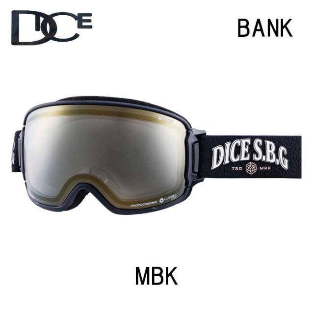 DICE ゴーグル　BANK バンク　呼吸するゴーグル　　新品　ガンメタ ダイスゴーグル バンク DICE ゴーグル BANK バンク 呼吸するゴーグル