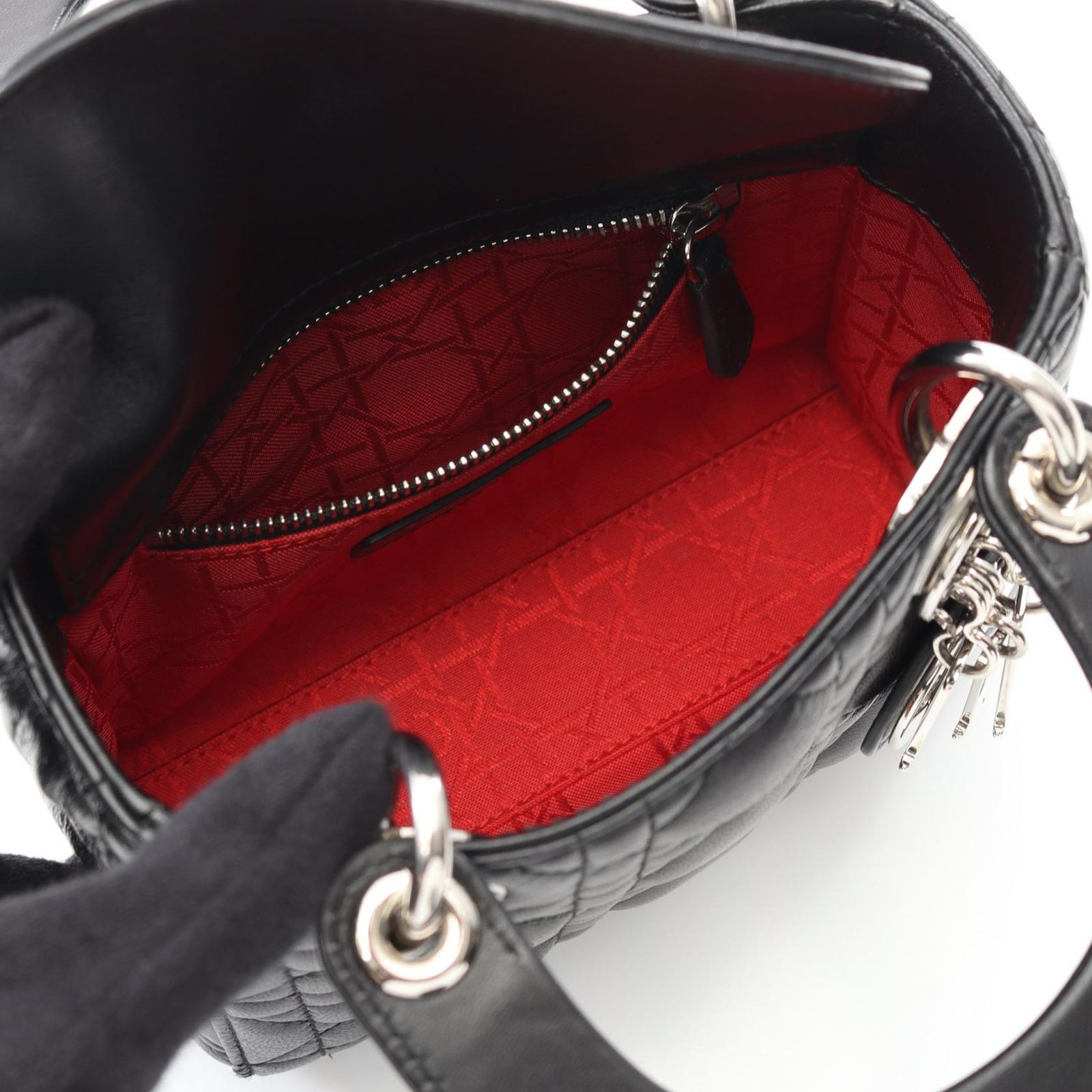 Christian Dior レディディオール カナージュ ハンドバッグ Christian Dior レディディオール カナージュ ハンドバッグ