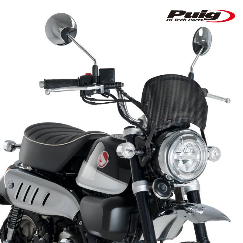 Puig 3504C FRONT PANEL 【CARBON PRINT】 HONDA MONKEY125 (19-22) プーチ フロントパネル ゼッケンプレート
