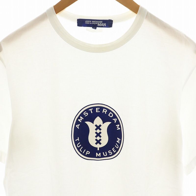 ✨美品✨JUNYA WATANABE ホワイトネットTシャツ M ジュンヤワタナベマン JUNYA WATANABE MAN AD2019 Tシャツ