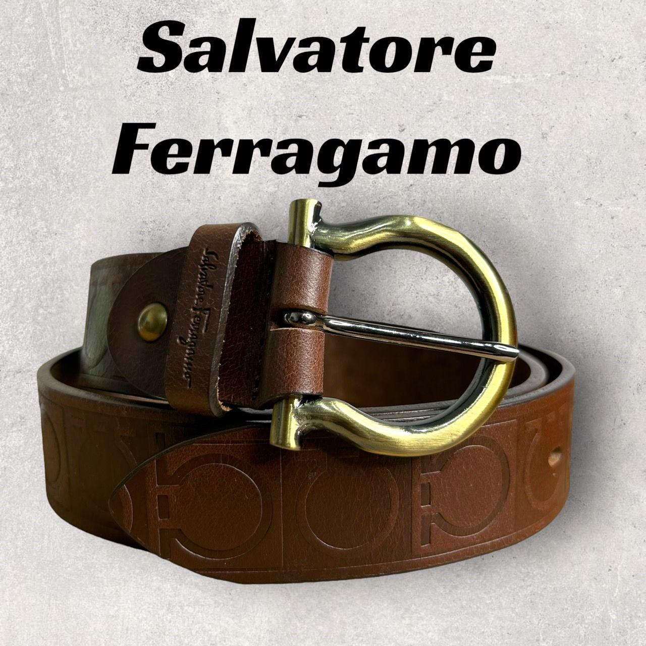 サルヴァトーレフェラガモ Salvatore Ferragamo ガンチーニ ベルト ...