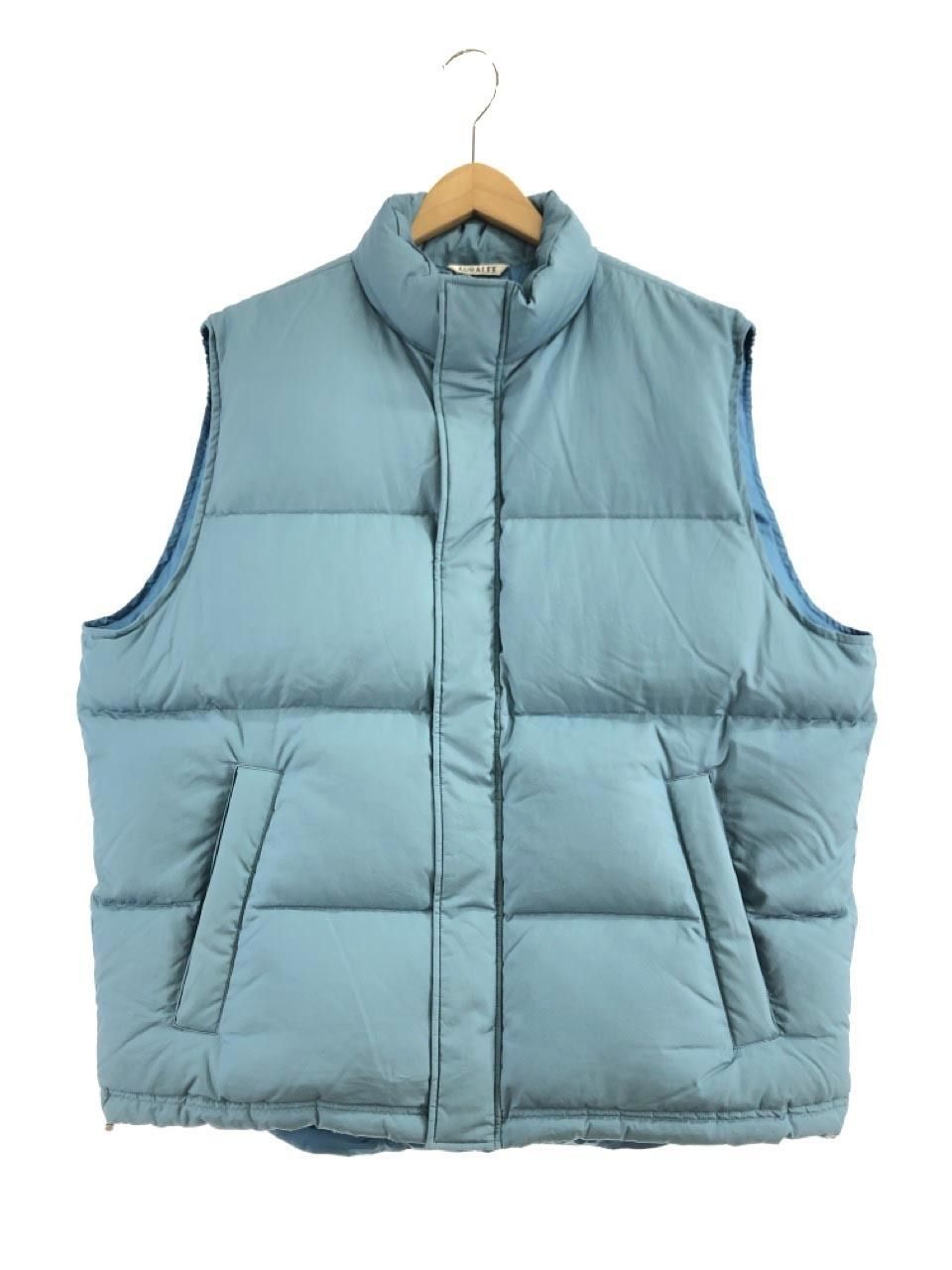 AURALEE 22AW SUVIN HIGH COUNT CLOTH DOWN VEST 5 ブルー - cecati92