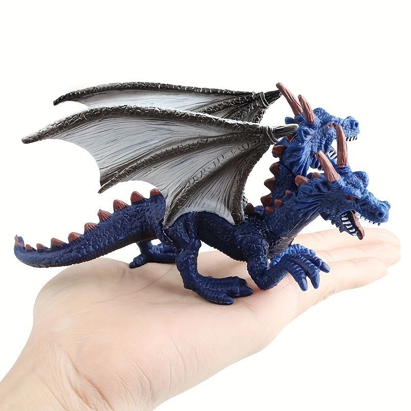 双頭のドラゴン ミニチュア 樹脂製 15.5cm 神話 フィギュア 置物