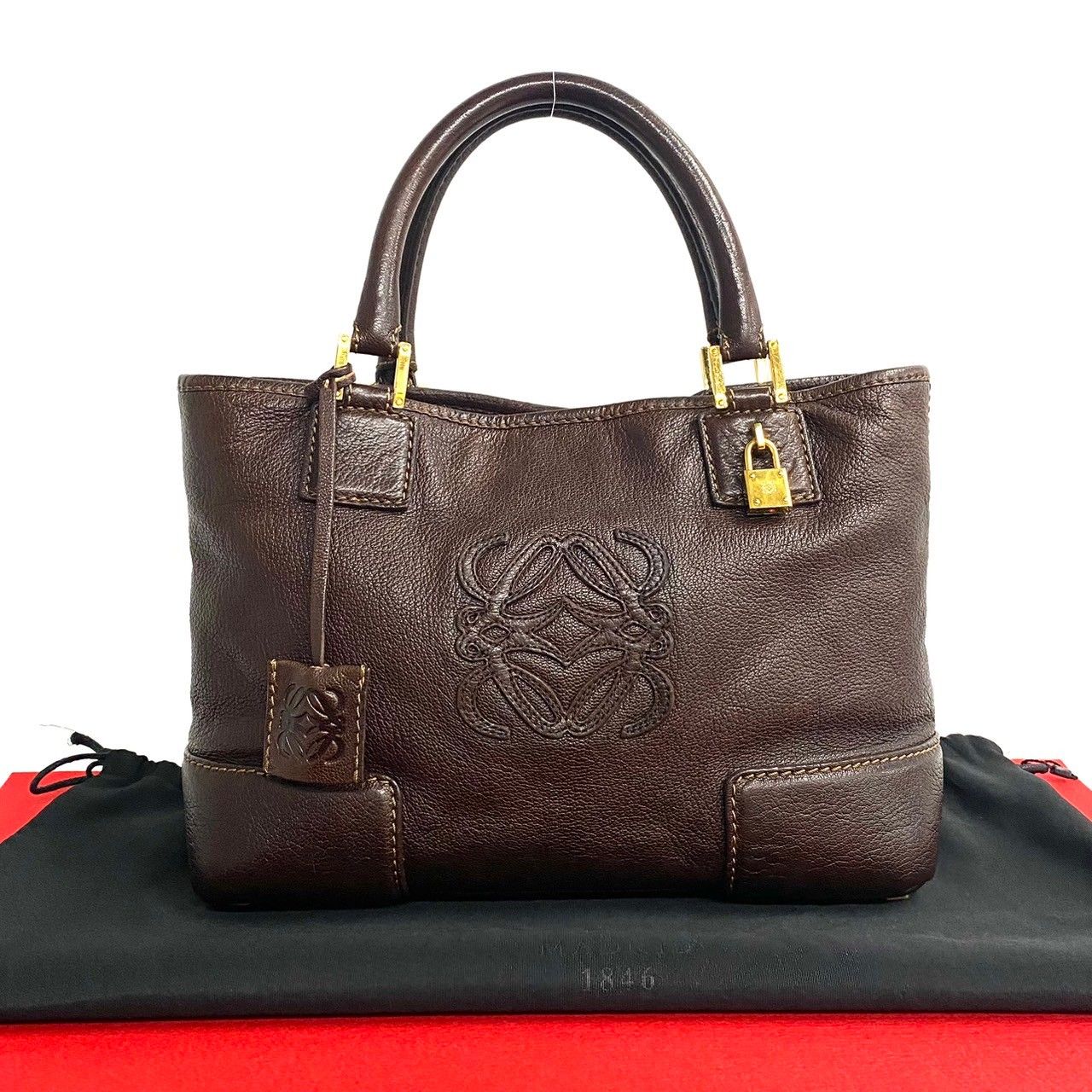 ✨️美品✨️ ちかく LOEWE アナグラム トートバッグ 肩掛け レザー 