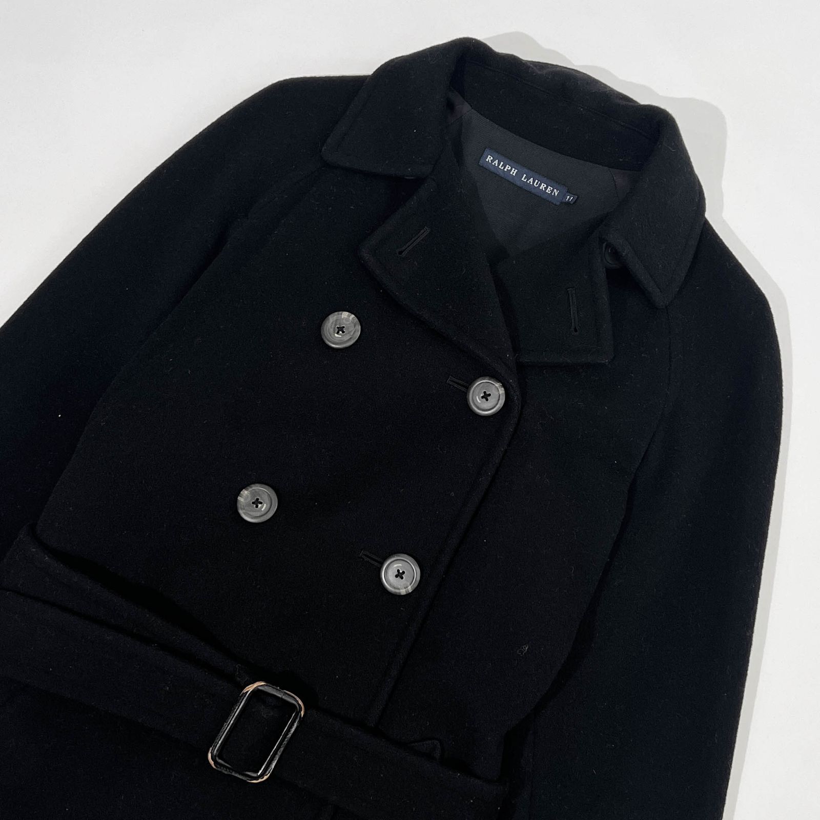 90s Ralph Lauren ラルフローレン Pコート ピーコート 11/ブラック 