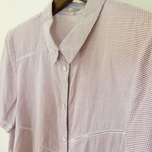 【新品】定価42,900円 レリアン　半袖レースブラウス　ピンクベージュ13＋ レースブラウス【Leilian WHITE LABEL】|レリアン | レリアン