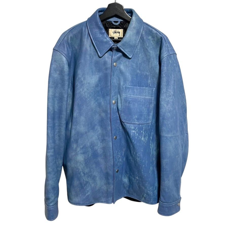 STUSSY ステューシー 革ジャンBoxy Leather Overshirt STUSSY ステューシー 革ジャンBoxy Leather Overshirt