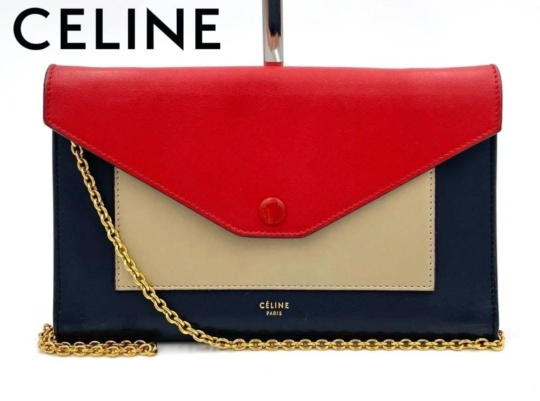 超美品】CELINE セリーヌ フィービー期 チェーンウォレット ショルダー 