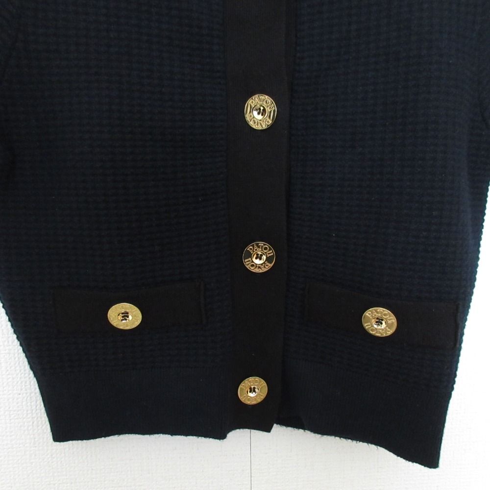 美品 24SS Patou パトゥ 3Dニット ボタンジャケット クロップド 